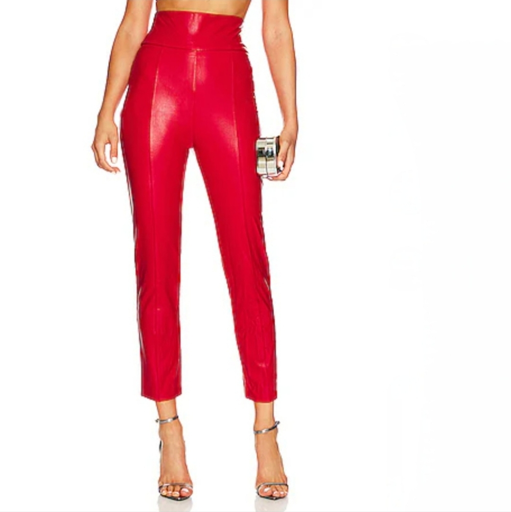 Amanda Uprichard Romana Pants in Lipstick